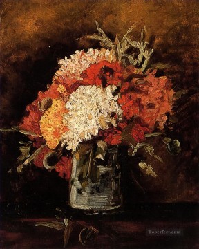  Vincent Works - vase with carnations 2 Vincent van Gogh